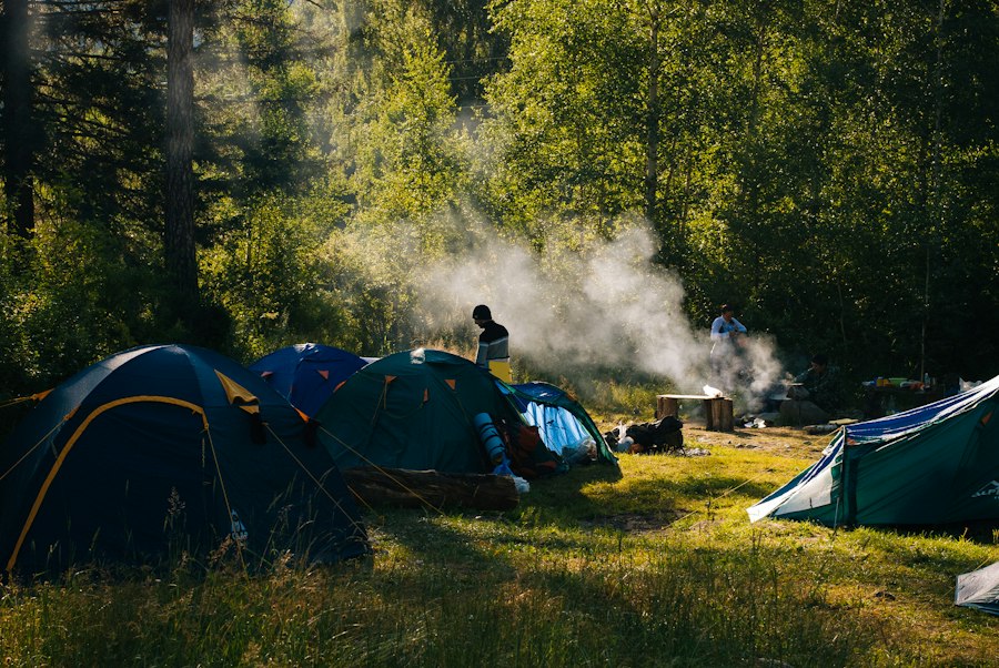 Photo camping equipment